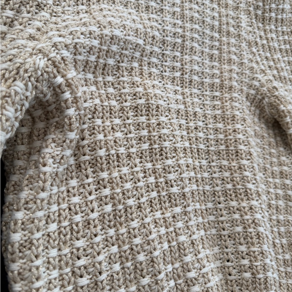 Express Cream Textured Open Cardigan - Picture 10 of 10